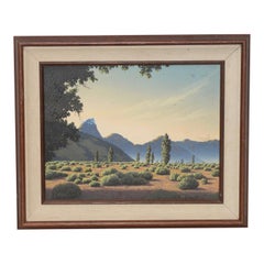 Pintura al óleo iluminada Paisaje de las Montañas Rocosas de Michael Sarraille