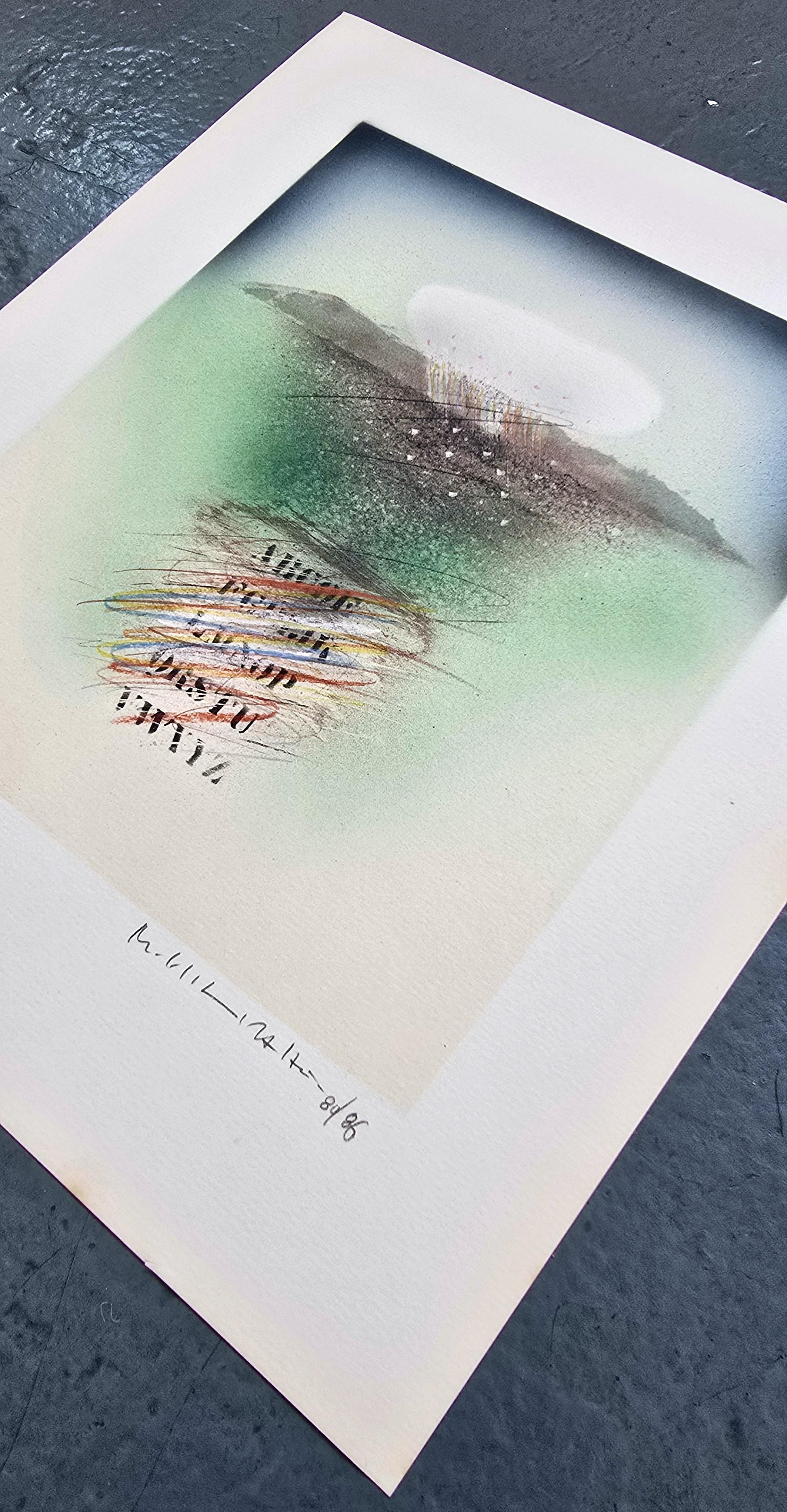 Michael Schmidt-Stein
Alfabeto paisajístico 
Litografía en color
1986
Tamaño: 28 x 24 cm (11,02 x 9,44 pulgadas)
Edición: 100
Firmado, numerado y fechado a lápiz
COA proporcionado

*Estado: Minúsculas rayas, por lo demás en buen estado, acorde con