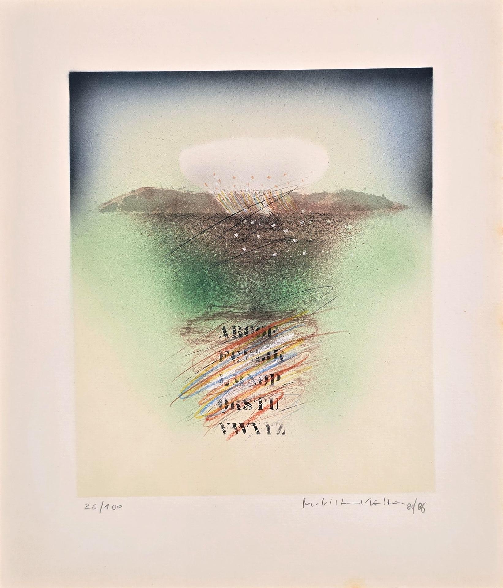 Landscape Print de Michael Schmidt-Stein - Alfabeto del paisaje (poético, mitológico, contemporáneo)