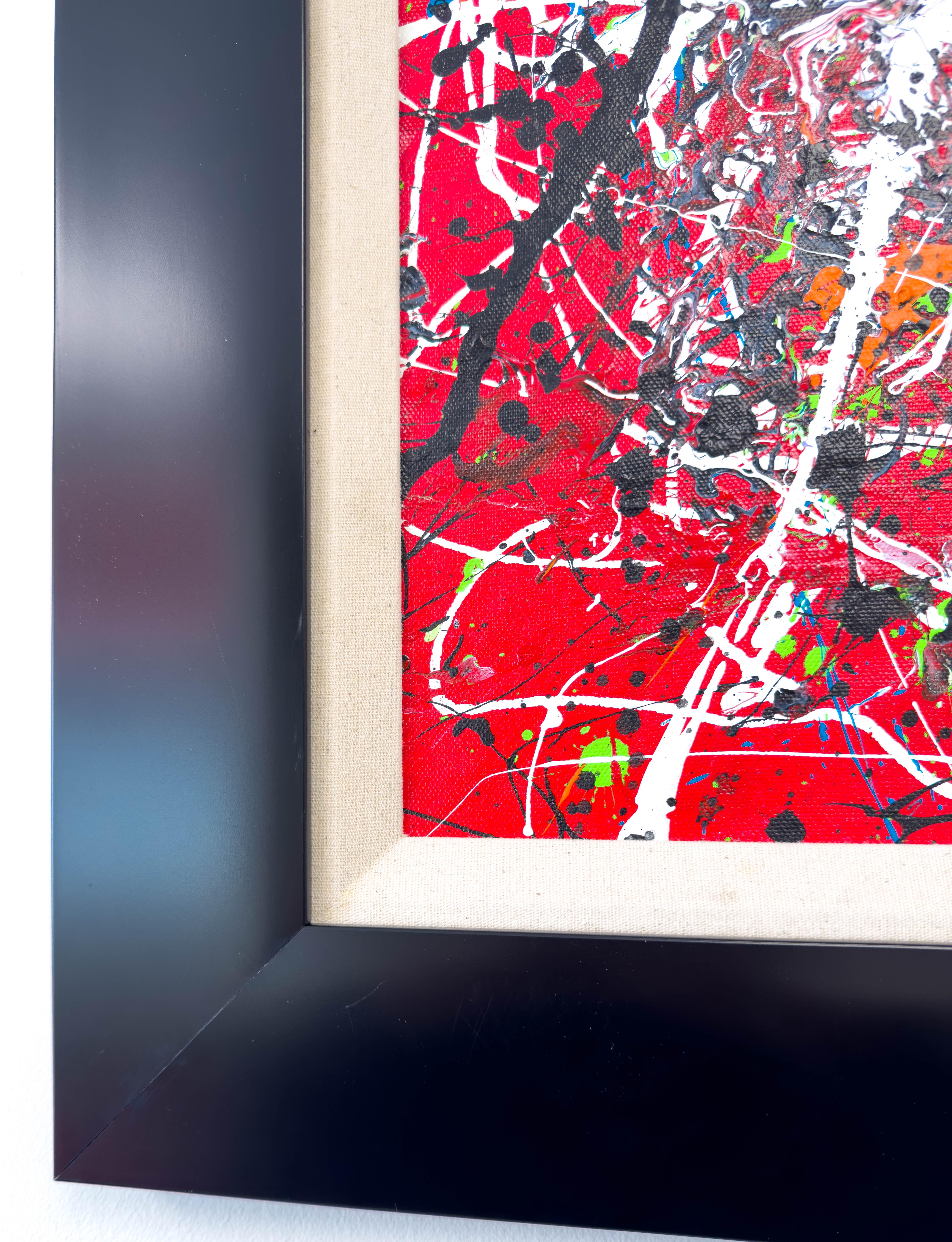 Olio astratto di grandi dimensioni su tela di Michael Schofield,  Incorniciato e firmato in vendita 6