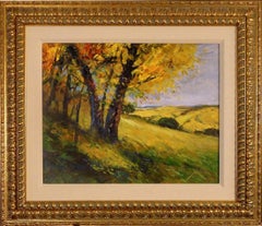 "Golden Fields" Original Oil Painting on Canvas, Framed, Signed by Artist