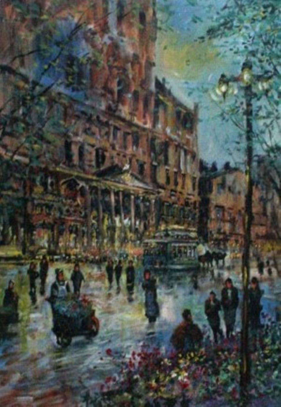 Print de Michael Schofield - Vida parisina-Serigrafía enmarcada de edición limitada (374/675) Firmada por el artista