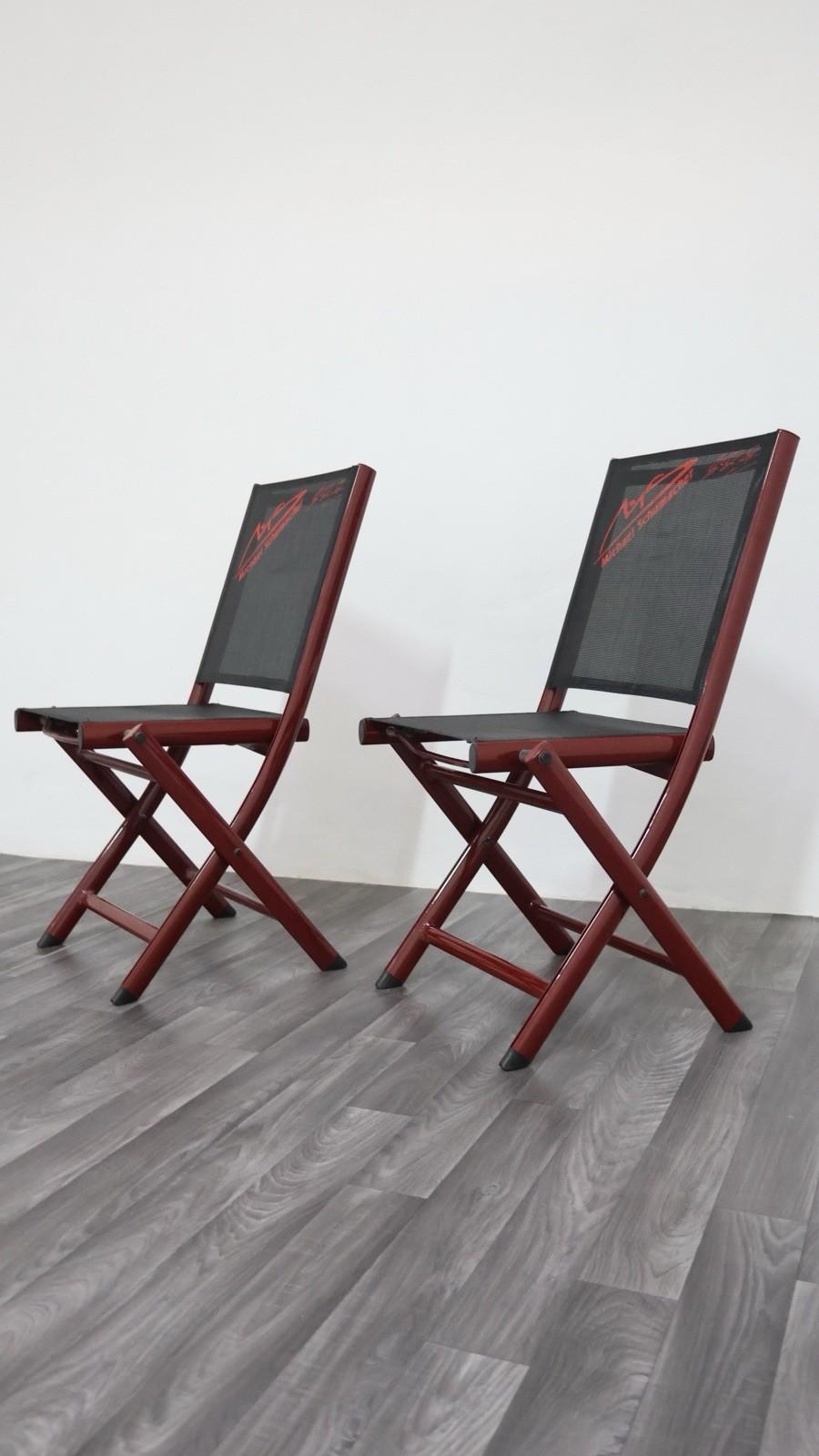 Michael Schumacher Pair Of Folding Chairs Official Merchandise 2000 For Sale 1