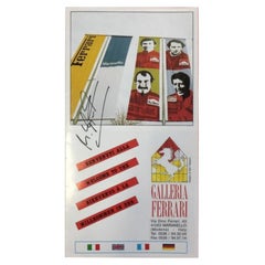 Vintage Michael Schumacher Signed Galleria Ferrari Pamphlet