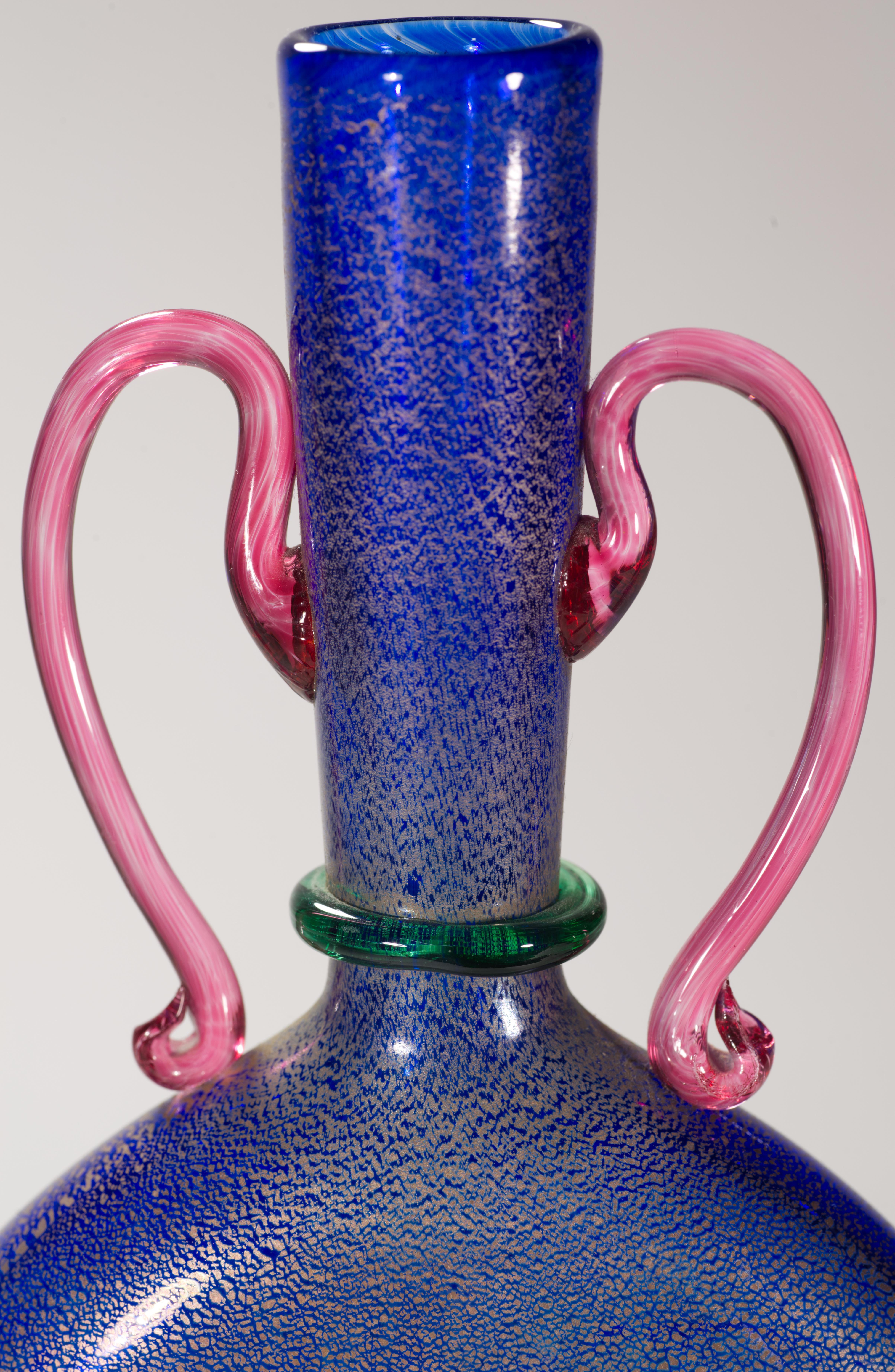 Michael Schunke para Nine Iron Studio Jarrón, American Studio Art Glass, 1995 Hecho a mano en venta