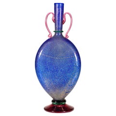 Michael Schunke for Nine Iron Studio Vase, American Studio Art Glass, 1995