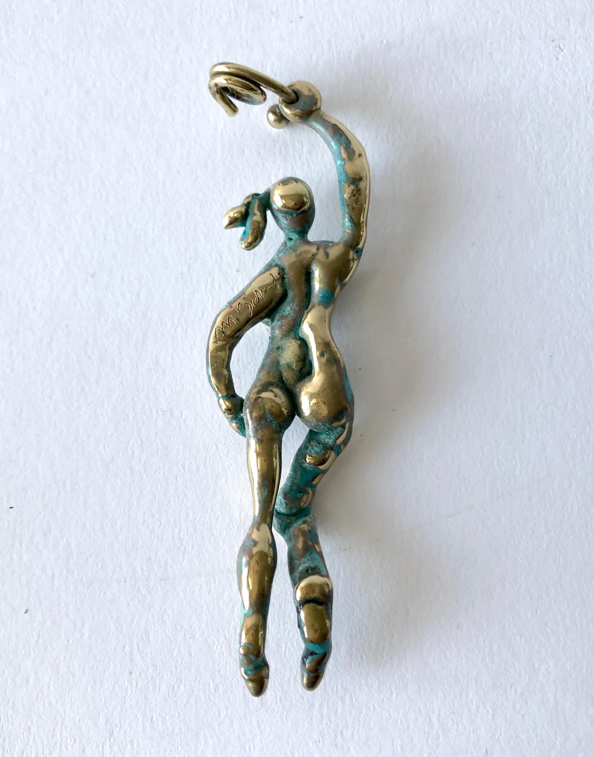 Artisan Michael Schwade Patinated Bronze Goddess Pendant