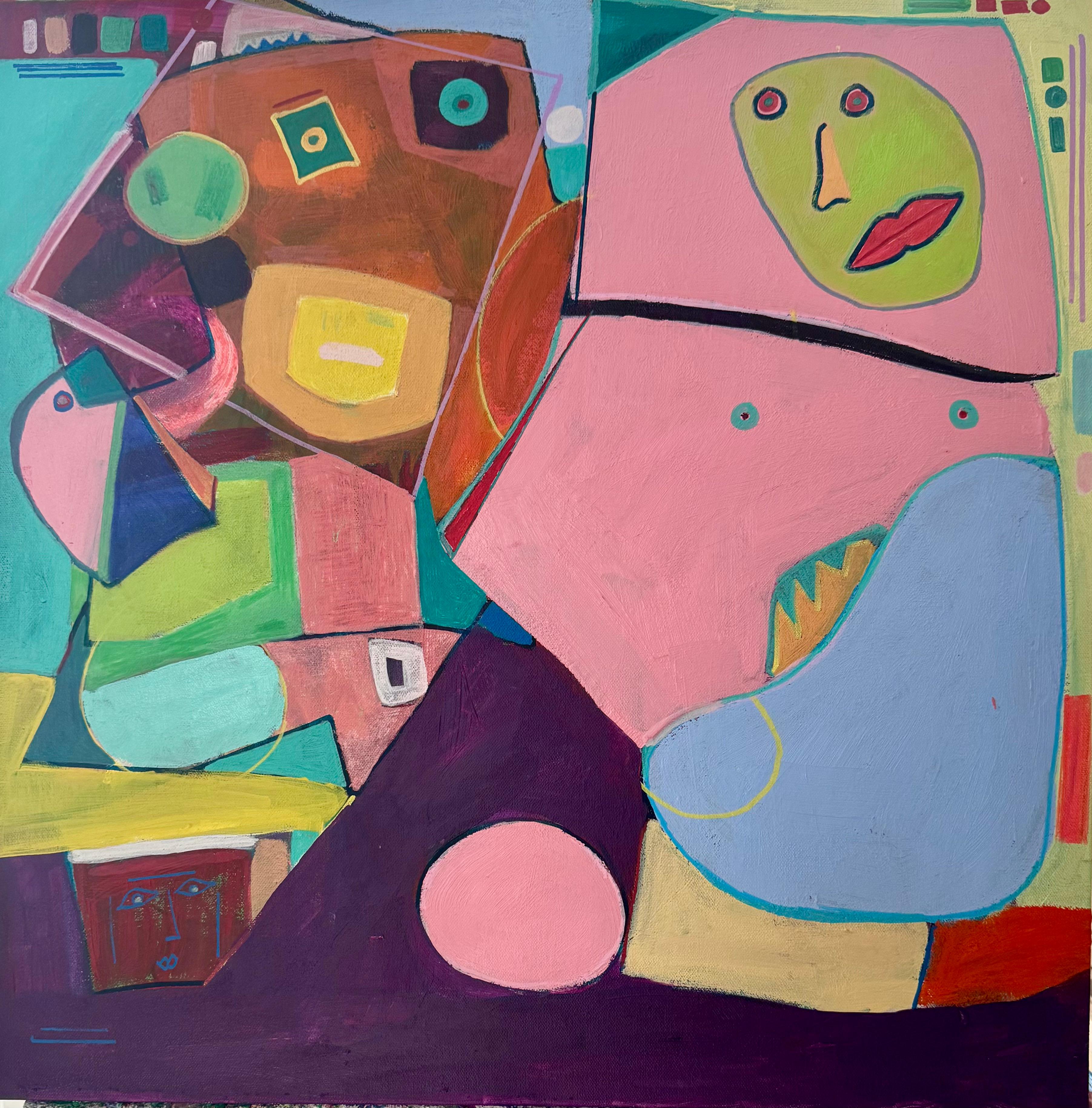 WORLDS COLLIDE - Vibrant Abstract Painting