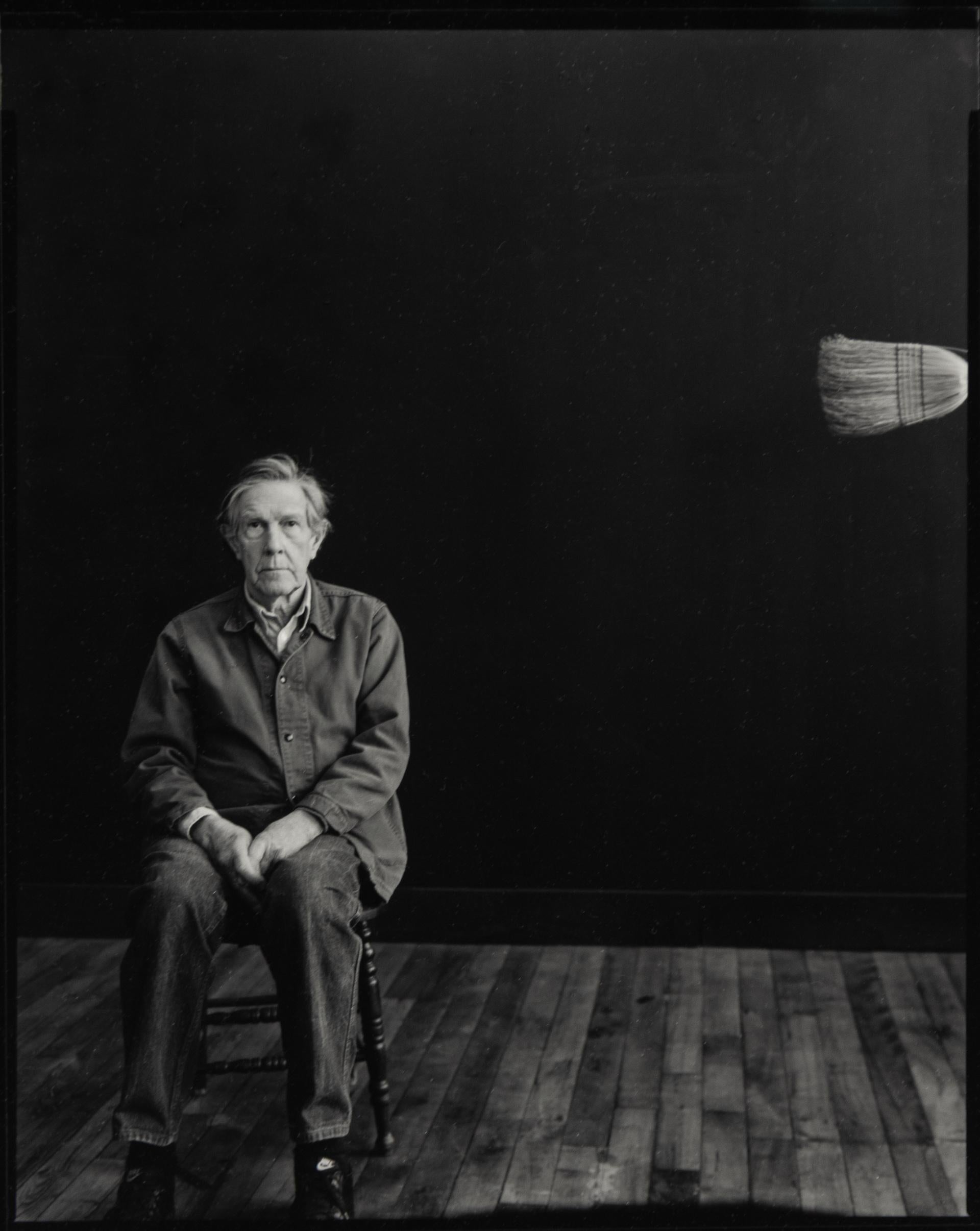 Michael Silver Black and White Photograph - John Cage—Escape the Frame