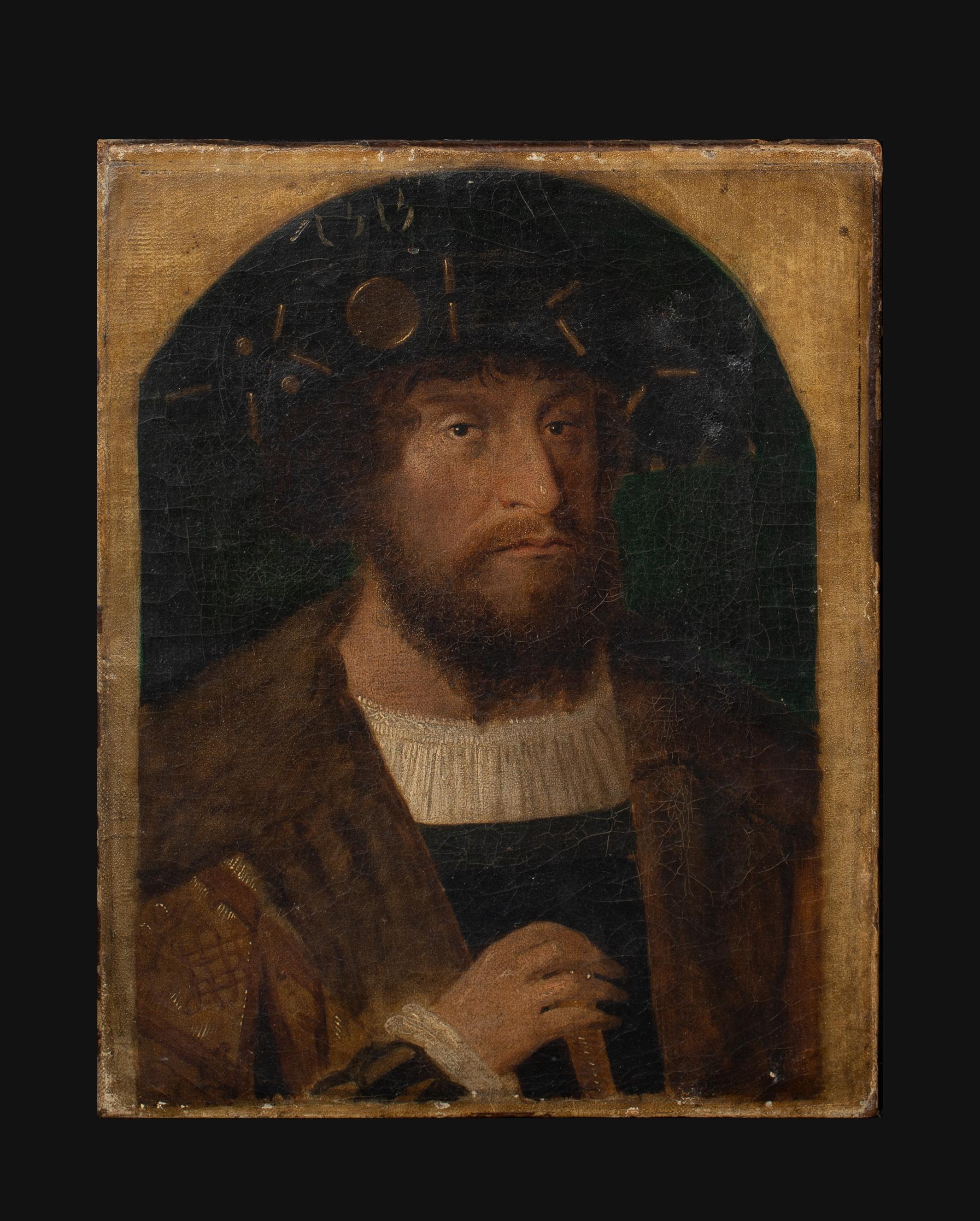 Portrait of a Christian II, King Of Denmark & Norway, 17th Century - Painting by Michael Sittow