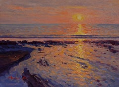 Réflexion au coucher du soleil