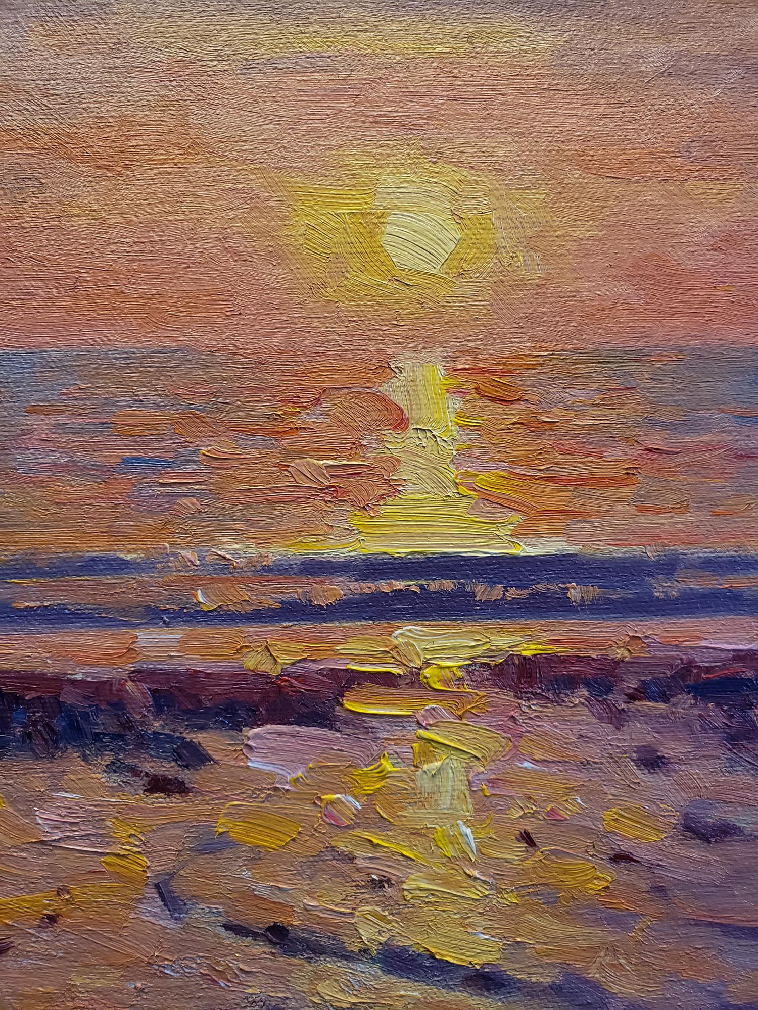 Sunset Reflection - Impressionist Painting by Michael Situ