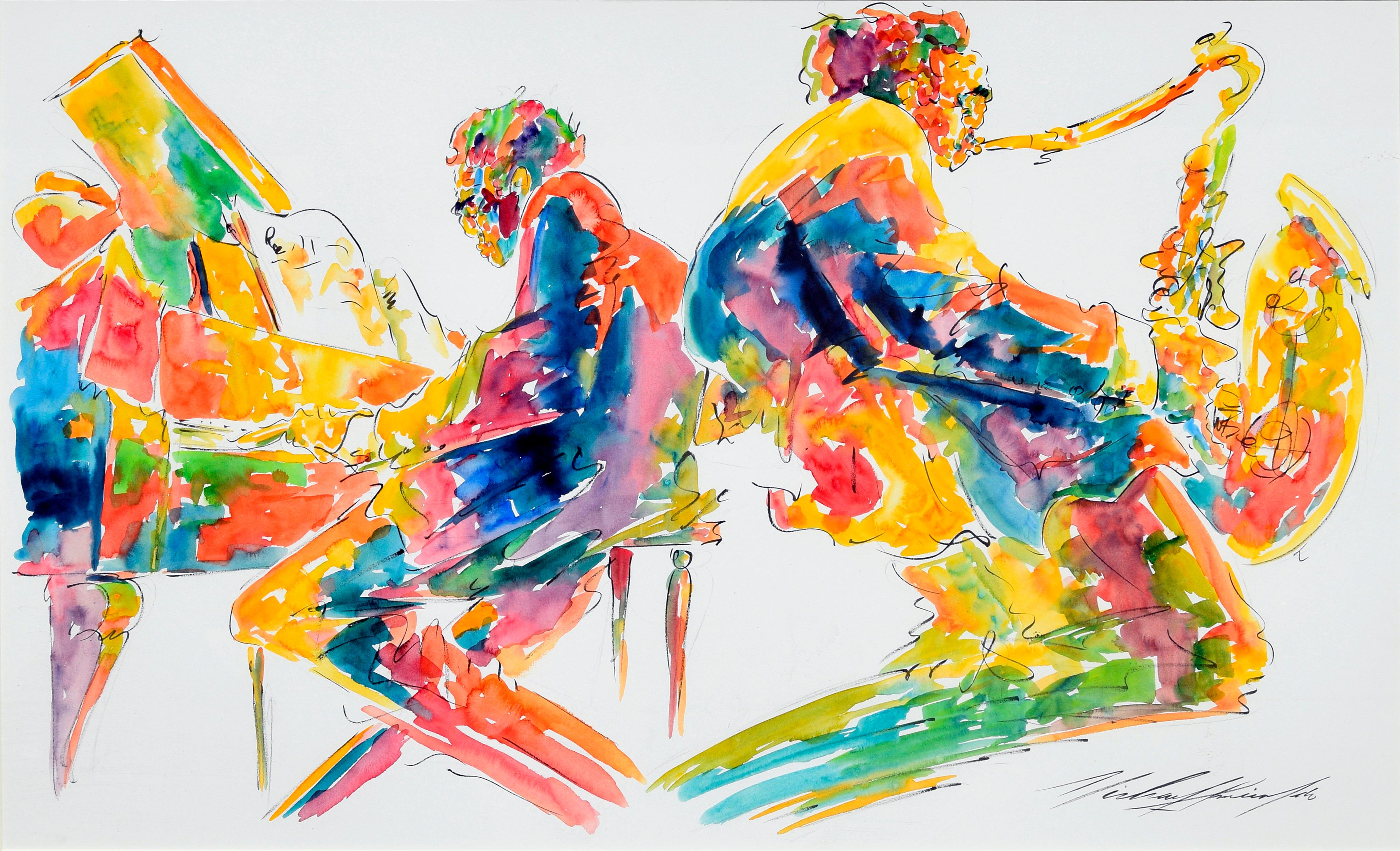 Jazz Musicians - Painting by Michael Smiroldo