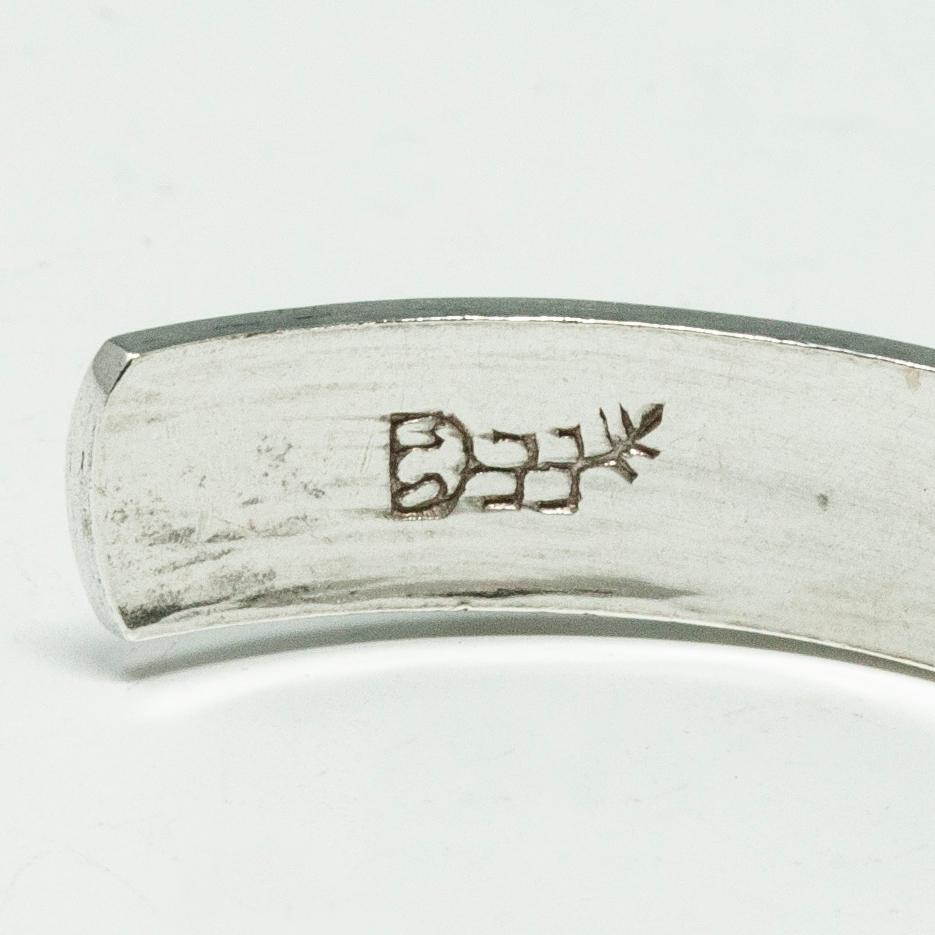 Michael Sockyma Silver Overlay Bracelet, Hopi Artist For Sale 2