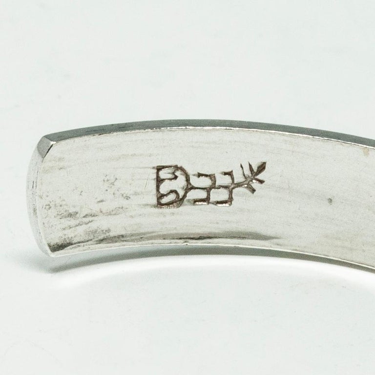 Michael Sockyma Silver Overlay Bracelet, Hopi Artist For Sale at 