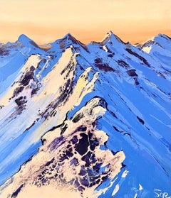 Alpes no.61-original surréalisme peinture de paysage-art contemporain 