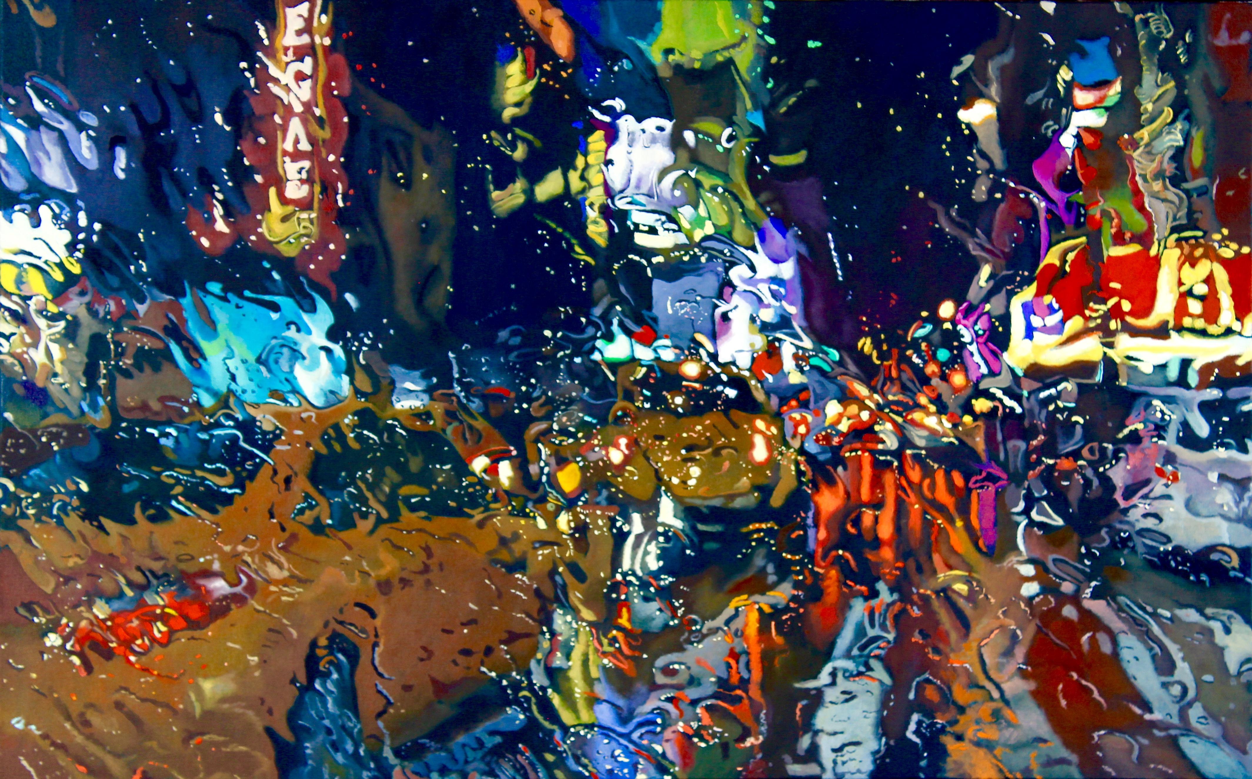 Michael Steinbrick Cacophany cityscape neon vibrant photo hyper