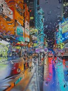 Bold City  - NYC America hyperrealism street Cityscape oil painting modern 