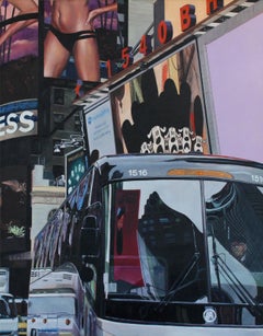 Broadway Express - America NYC Cityscape oil paint artwork Contemporary realism