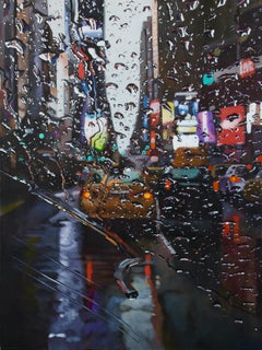 City in Tears - realism cityscape urban city rain artwork contemporary modern 