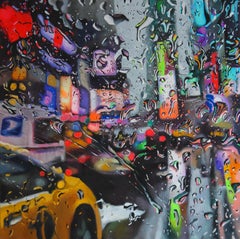 Love Letter- America hyperrealism lights Cityscape painting modern art 
