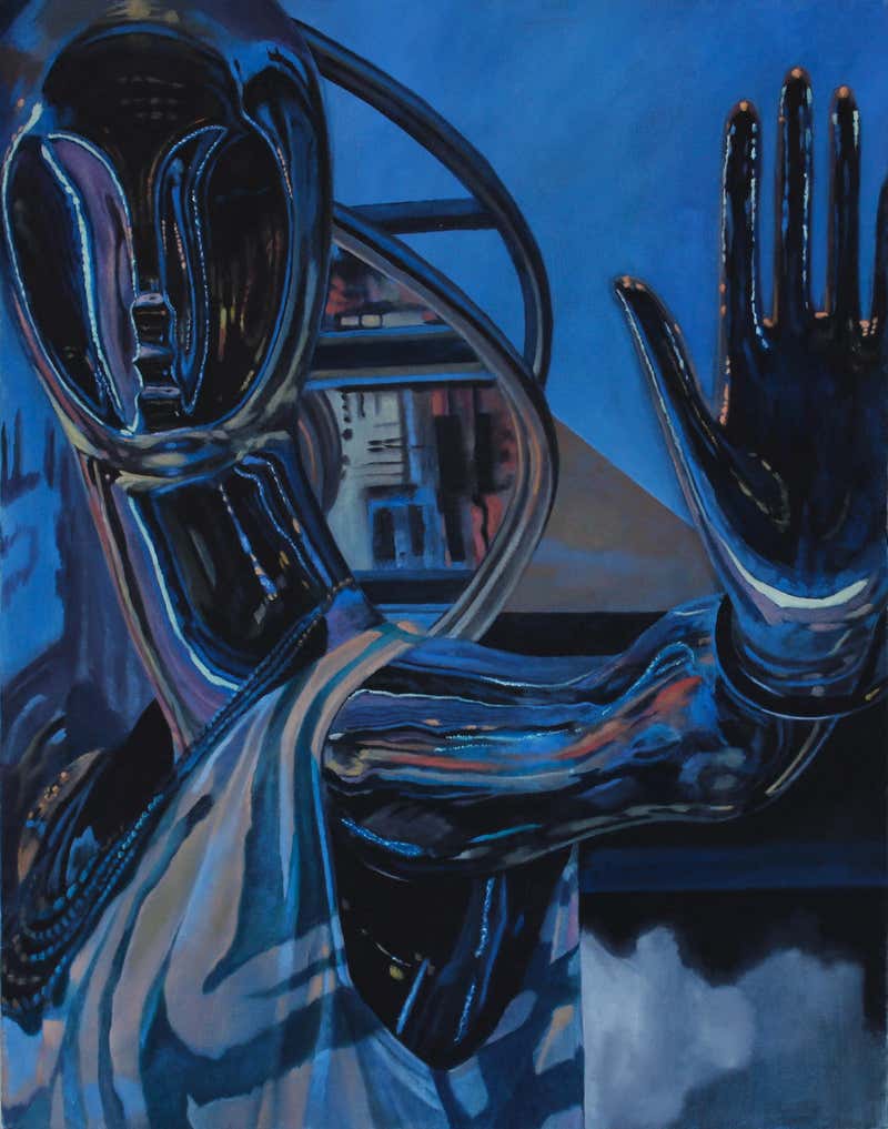 Michael Steinbrick Name of Love I Human form figure oil painting