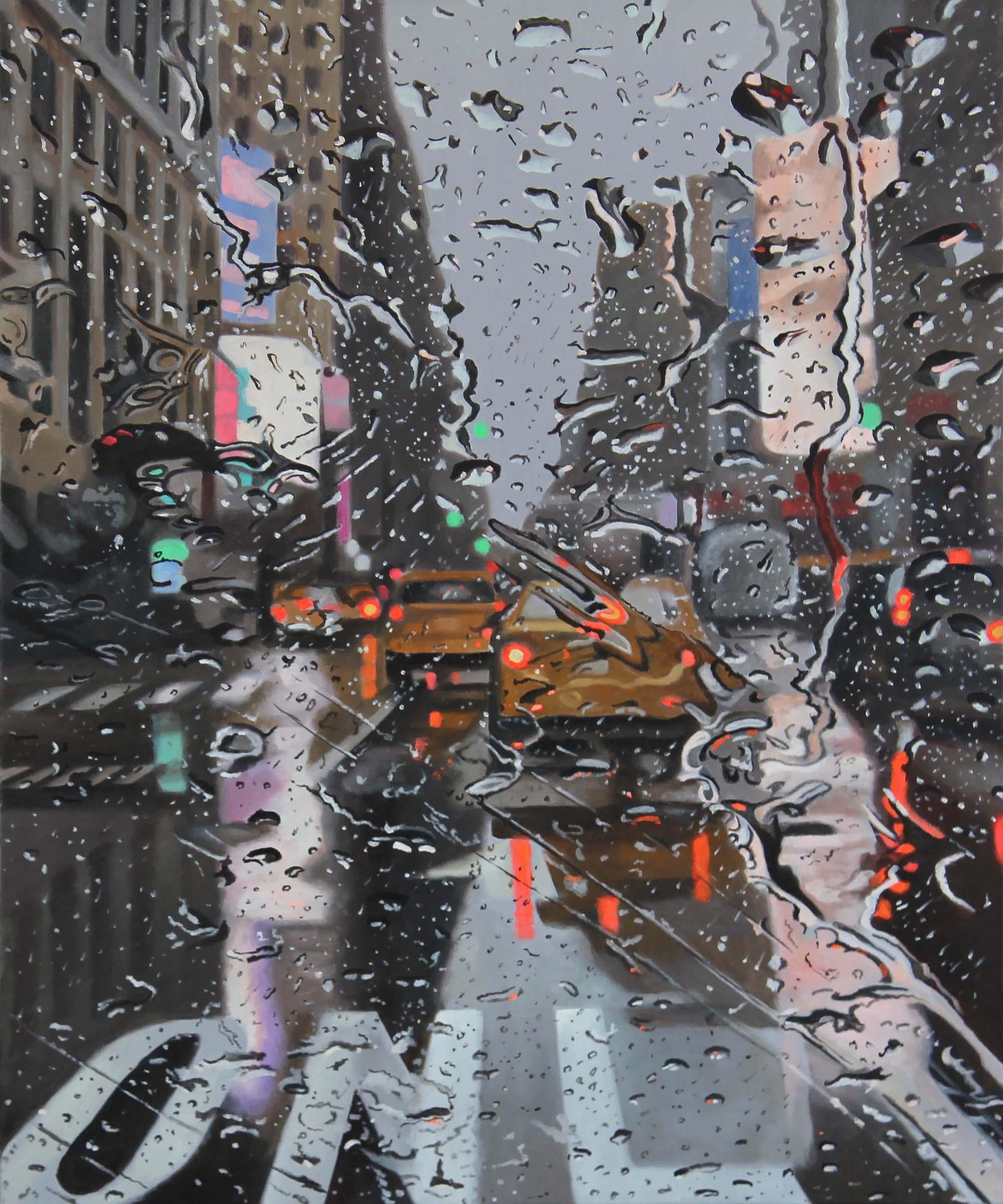Michael Steinbrick Pastel Splash original cityscape realism modern