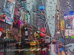 Streams of Flourescence - original cityscape oil artwork realism modern urban