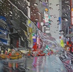 The Eye of the Storm - hyperealism waterscape NYC cityscape oil painting modern