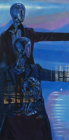 Trust in God - figurative human form oil paint artwork contemporary surrealist
