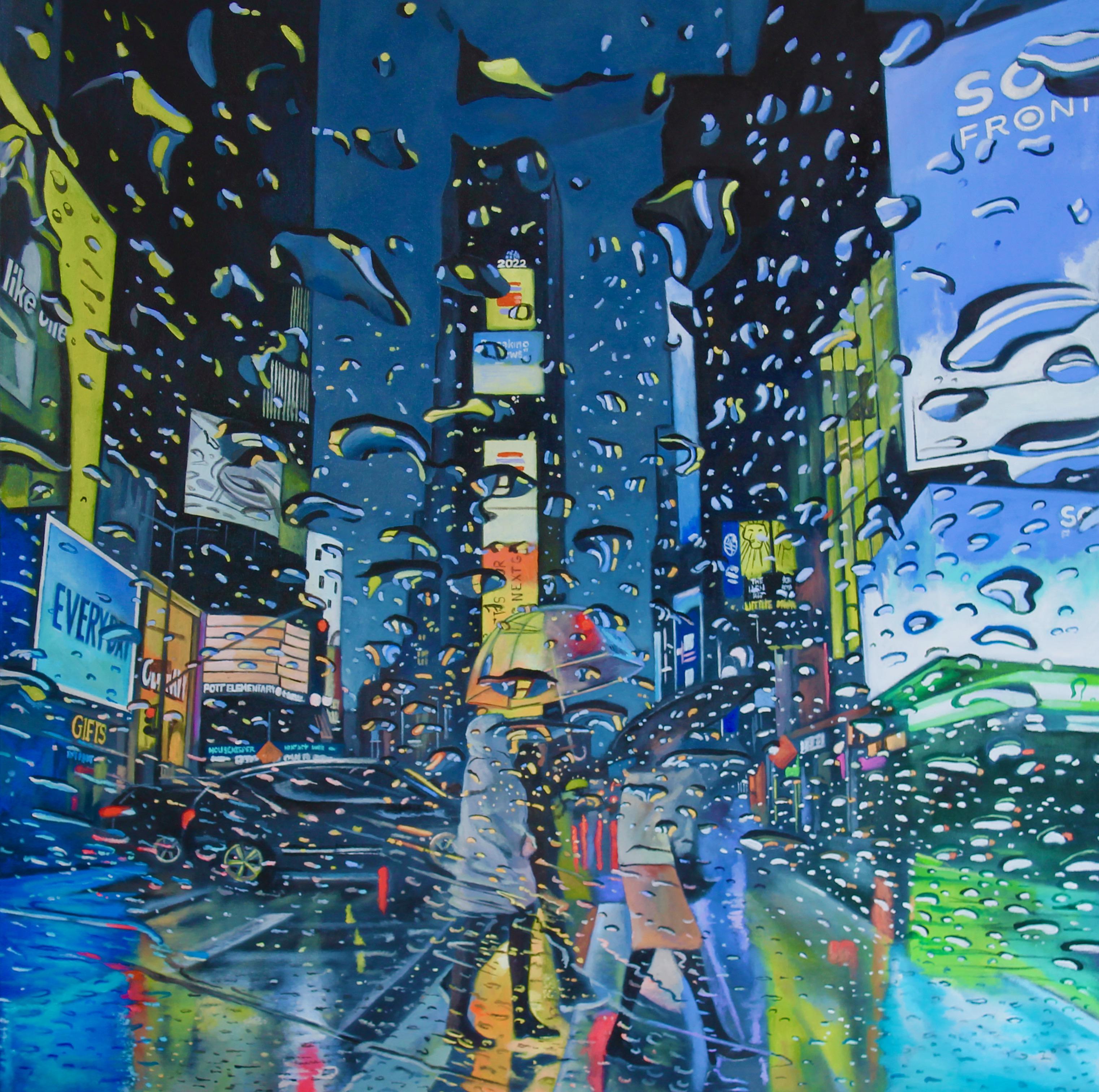Michael Steinbrick Umbrella Original cityscape realism modern urban