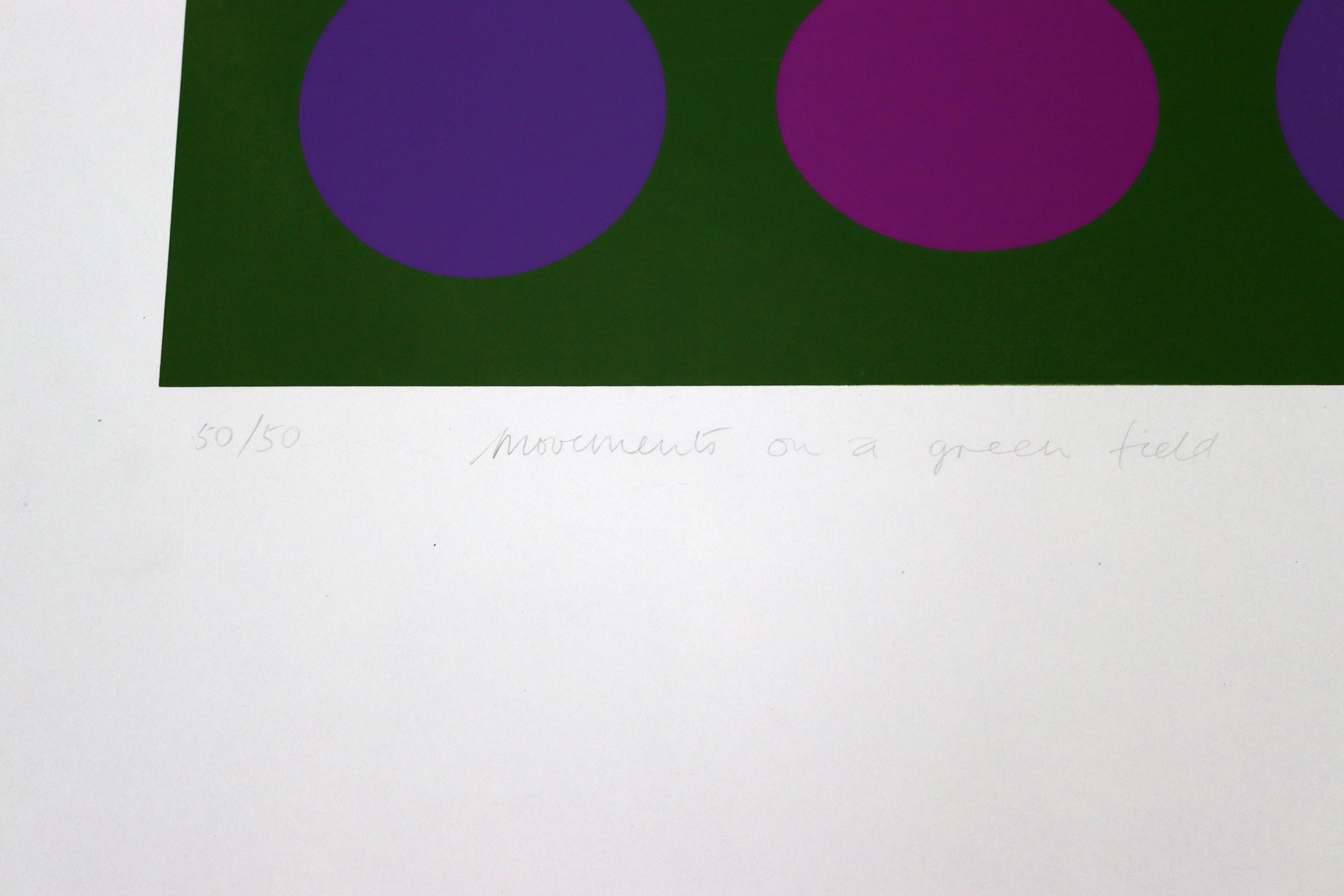 Mid-20th Century Michael Stokoz Untitled Purple Circles 1969 Modern Serigraph Unframed