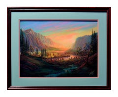 Pastel maître de paysage de la vallée de la Californie