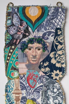 Textile painting: "Queer Caryatid with Crows"