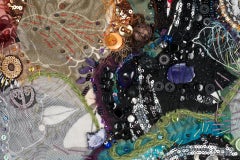 Peinture textile : "Swarm" (essaim)