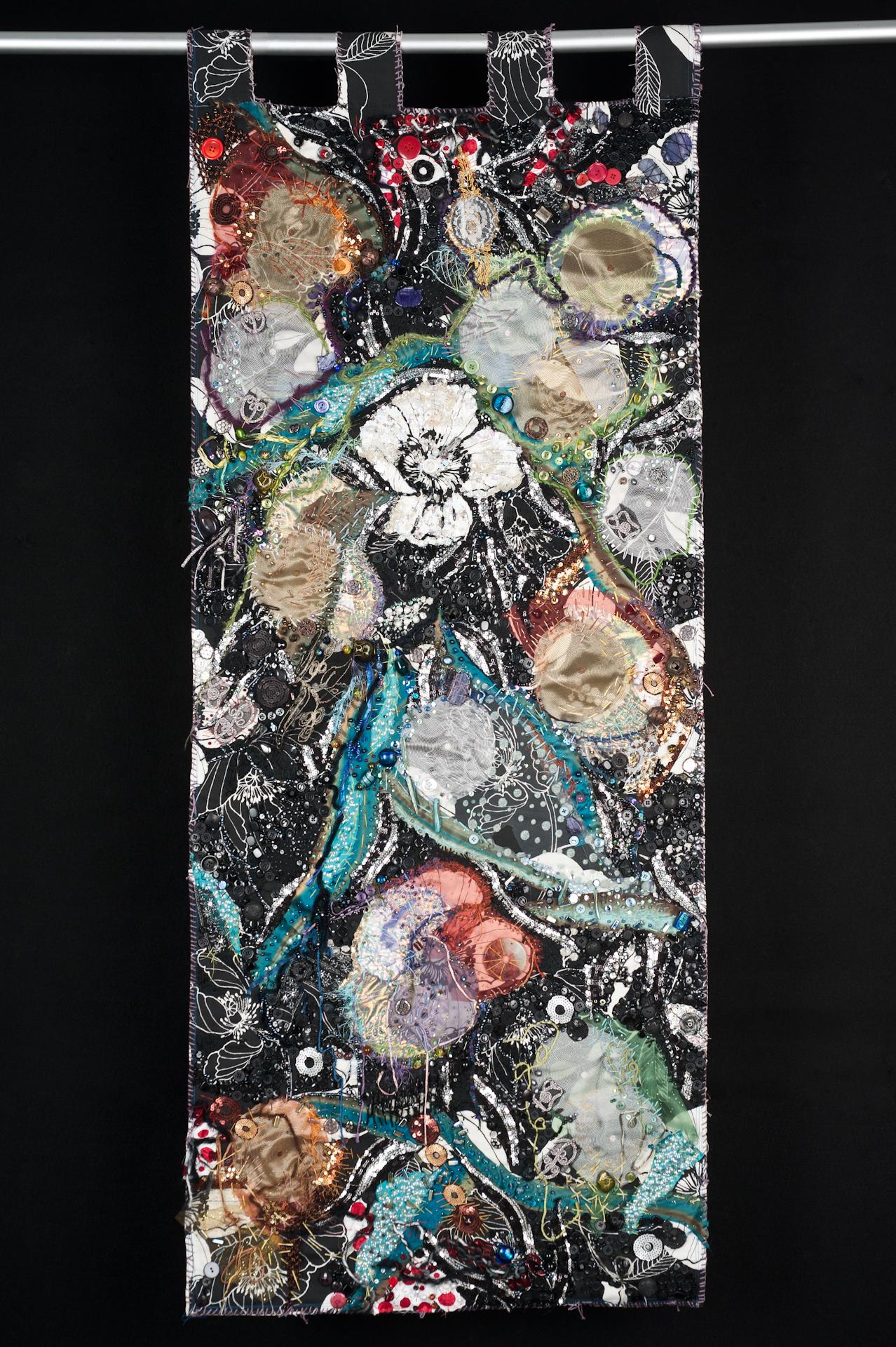 Textile painting: "Swarm"