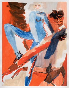 
The Doubtful Duo
, Contemporary figurative painting on paper, 2021, framed