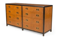 Michael Taylor Low Chest by Baker Furniture, Walnut & Brass Pulls