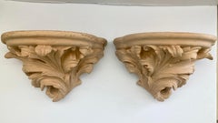 Michael Taylor Ménsulas de pared de hoja de acanto Natural, un par nº 1