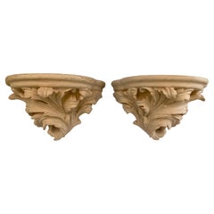 Michael Taylor Acanthus Leaf Wall Brackets Natural, a Pair #1