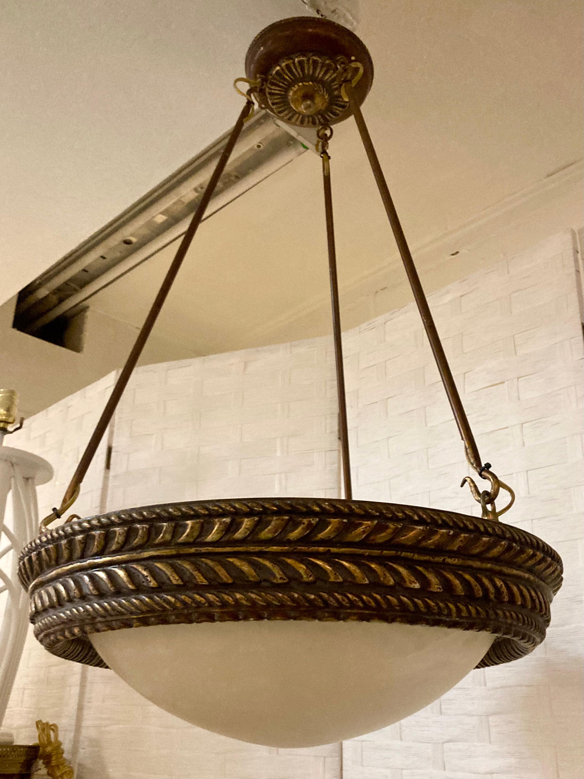 American Michael Taylor Alabaster Ceiling Fixture With Stationary Rods #2 For Sale