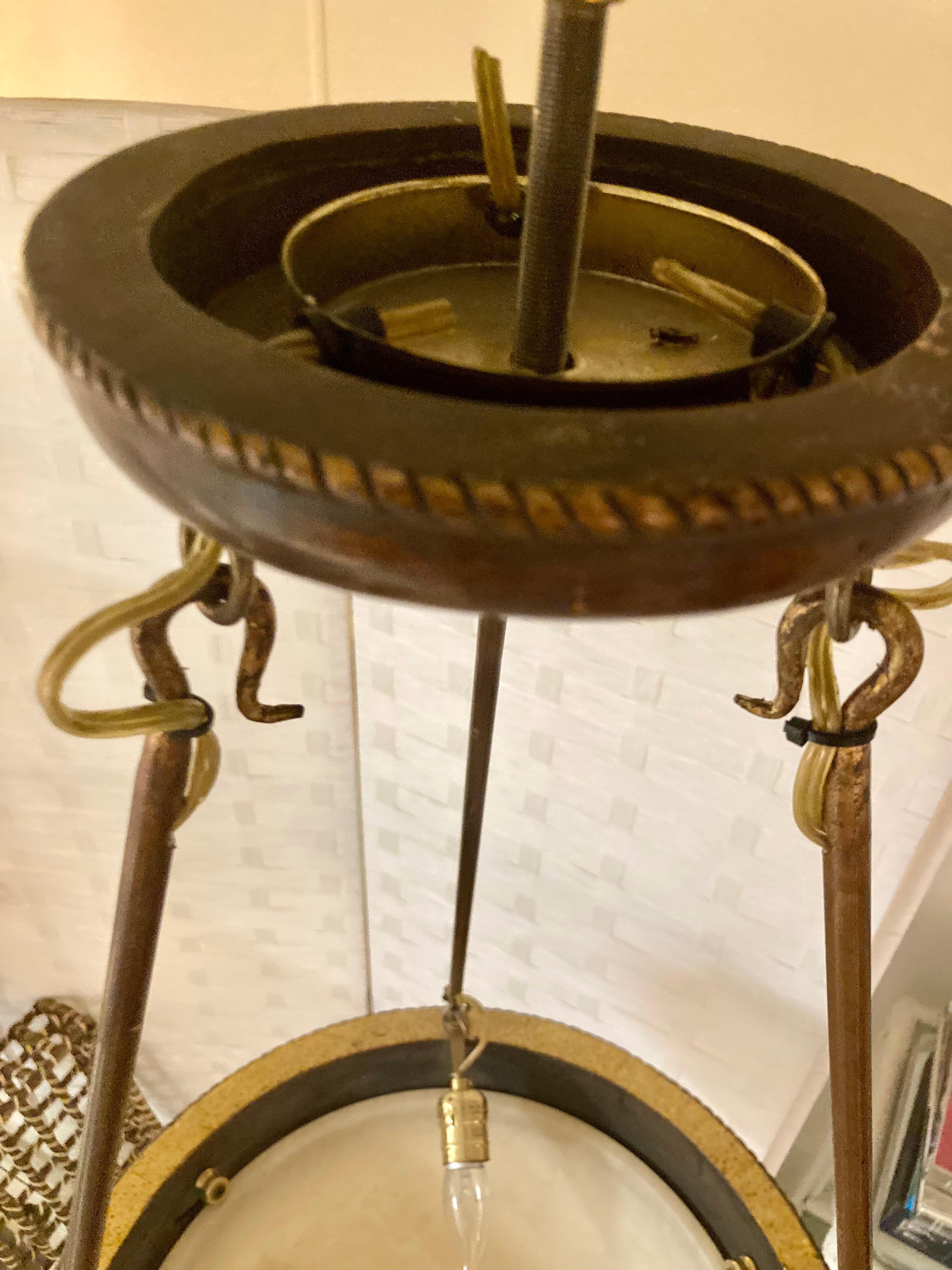 Michael Taylor Alabaster Ceiling Fixture With Stationary Rods #2 In Good Condition For Sale In Los Angeles, CA