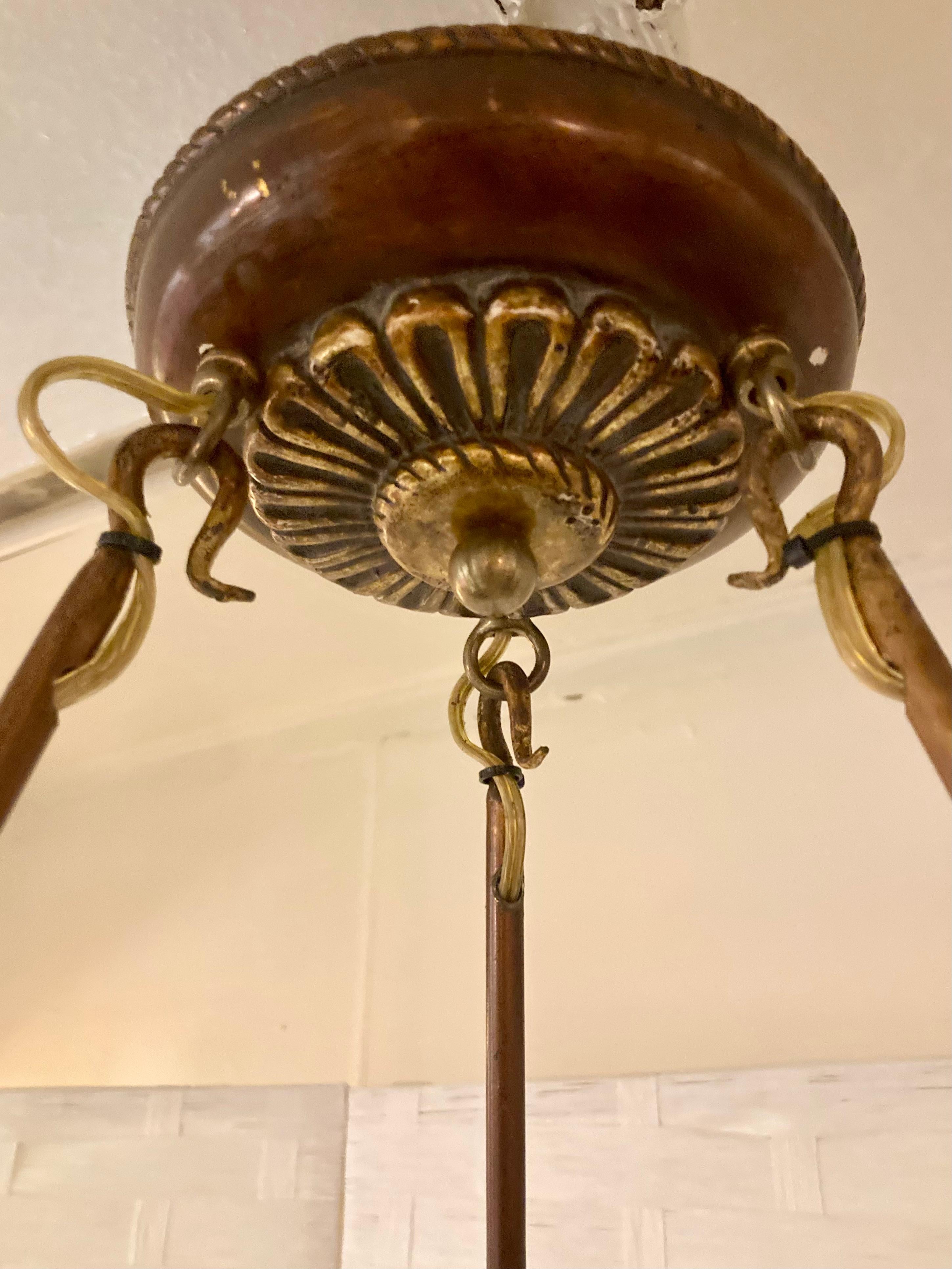 Late 20th Century Michael Taylor Alabaster Ceiling Fixture With Stationary Rods #2 For Sale