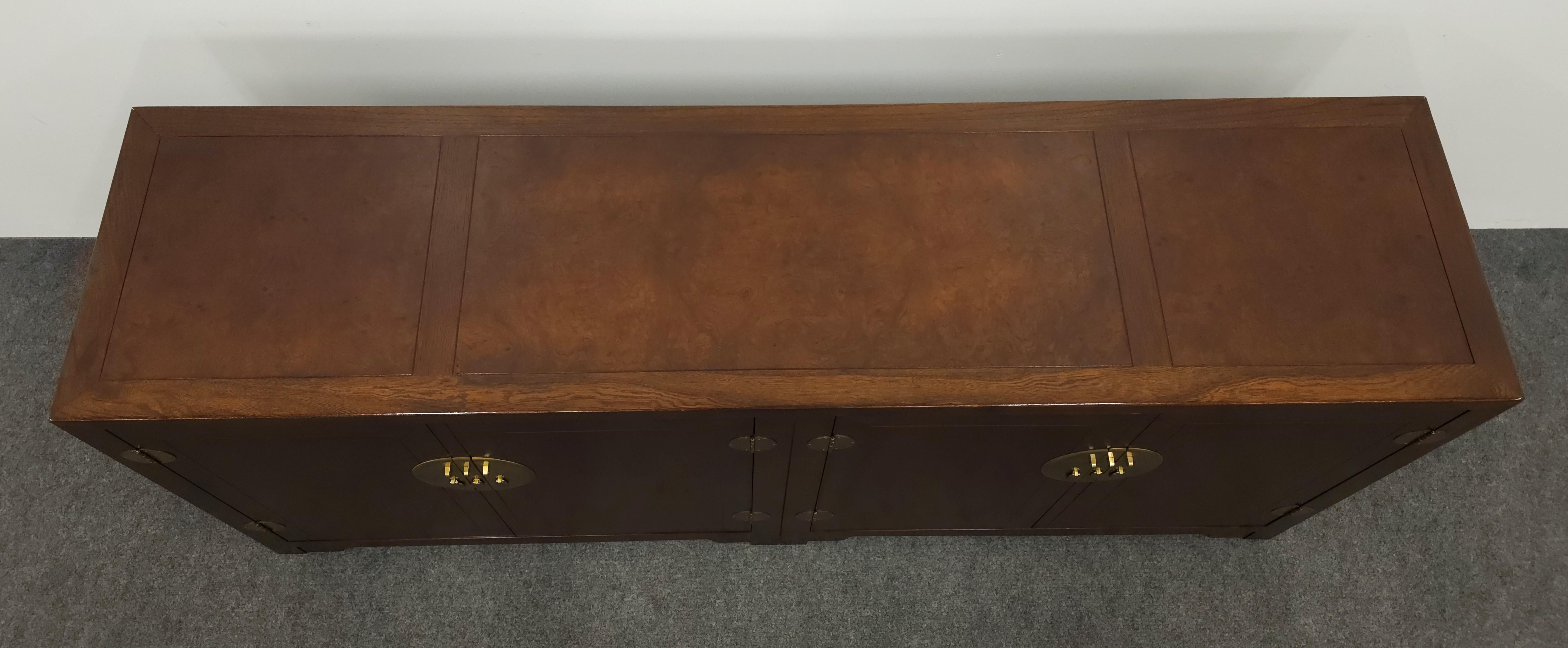 Brass Michael Taylor Asian Credenza by Baker, 20th Century