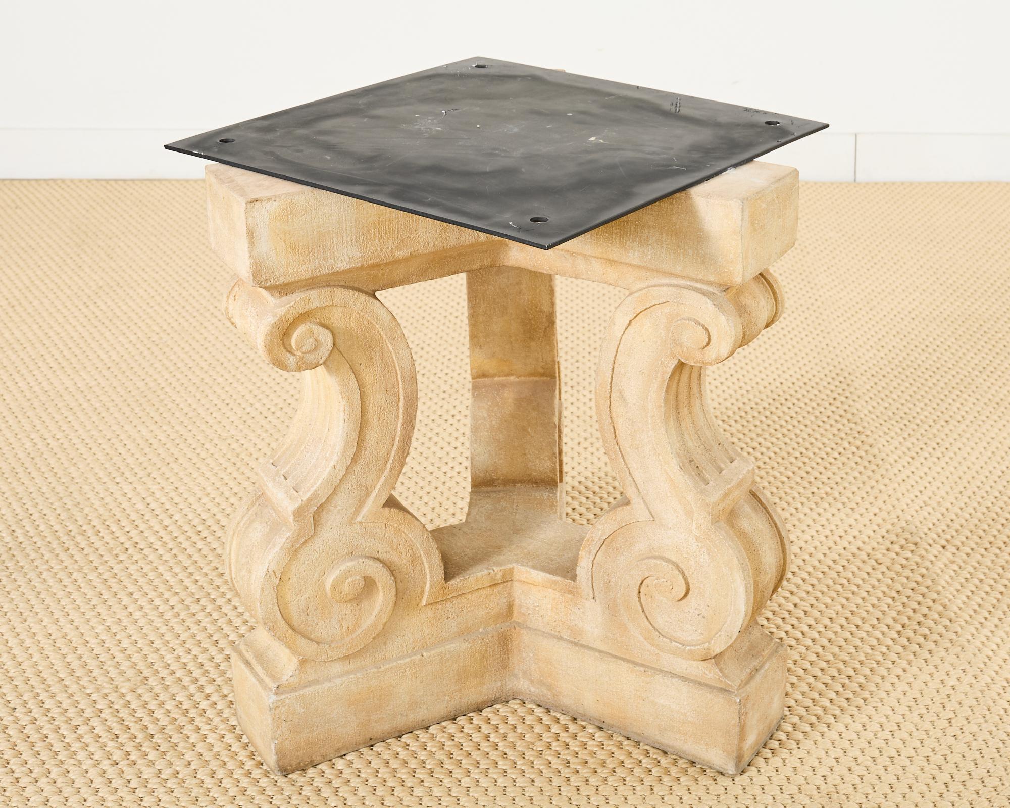 Mesa central de mármol Pietra DURA atribuida a Michael Taylor en venta 8