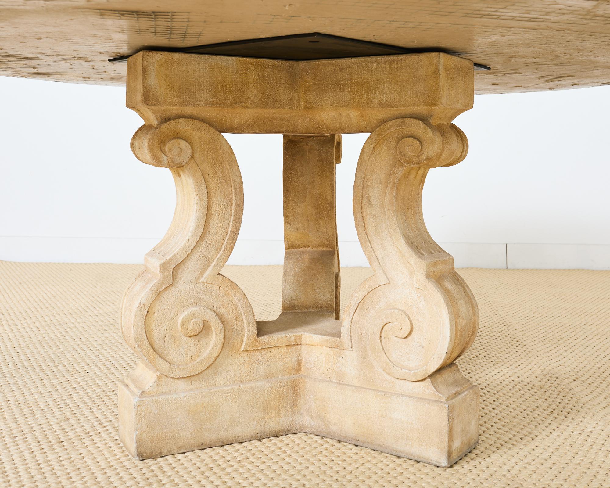 Mesa central de mármol Pietra DURA atribuida a Michael Taylor siglo XX en venta