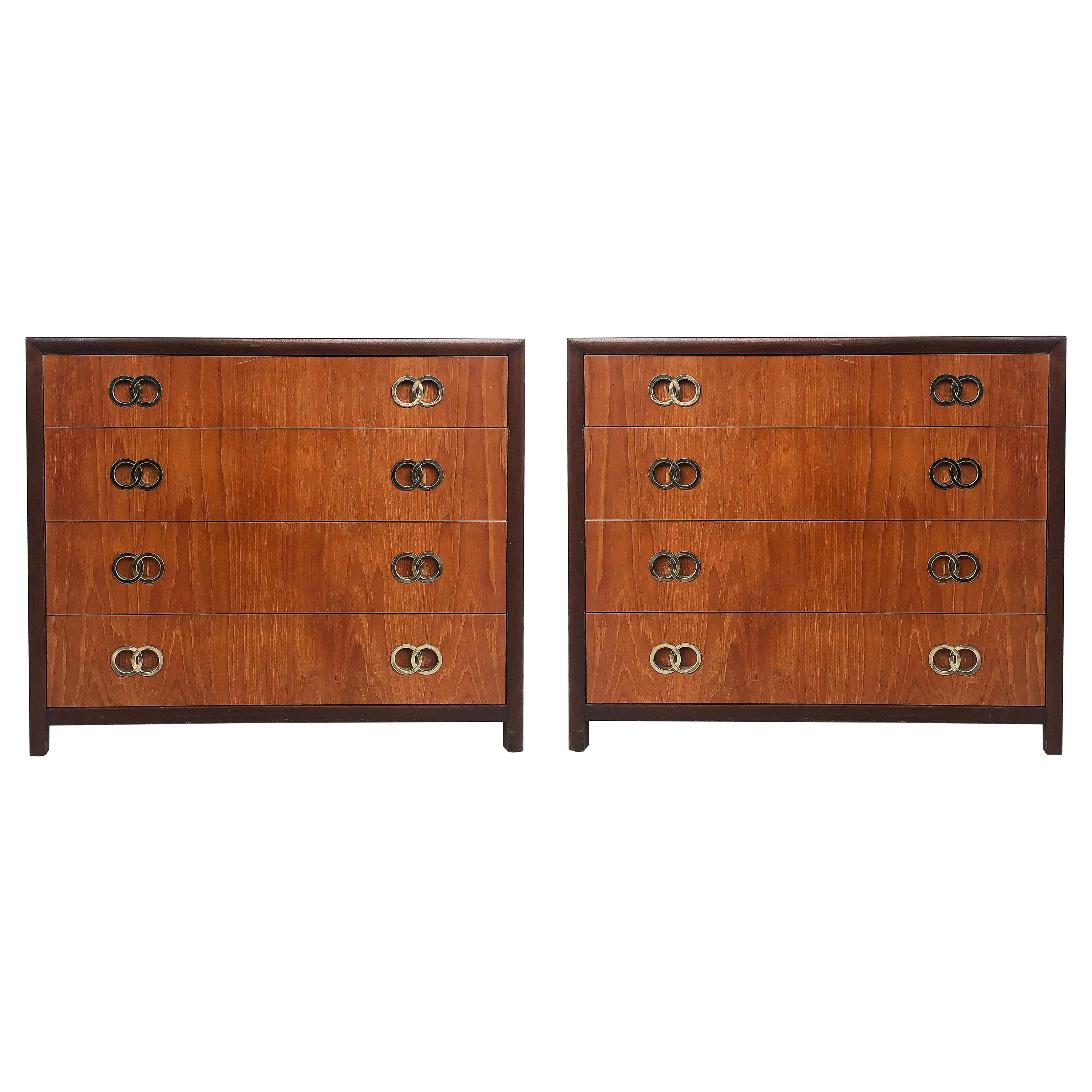 Luxe Michael Taylor for Baker Dresser with Brass Hardware at 1stDibs