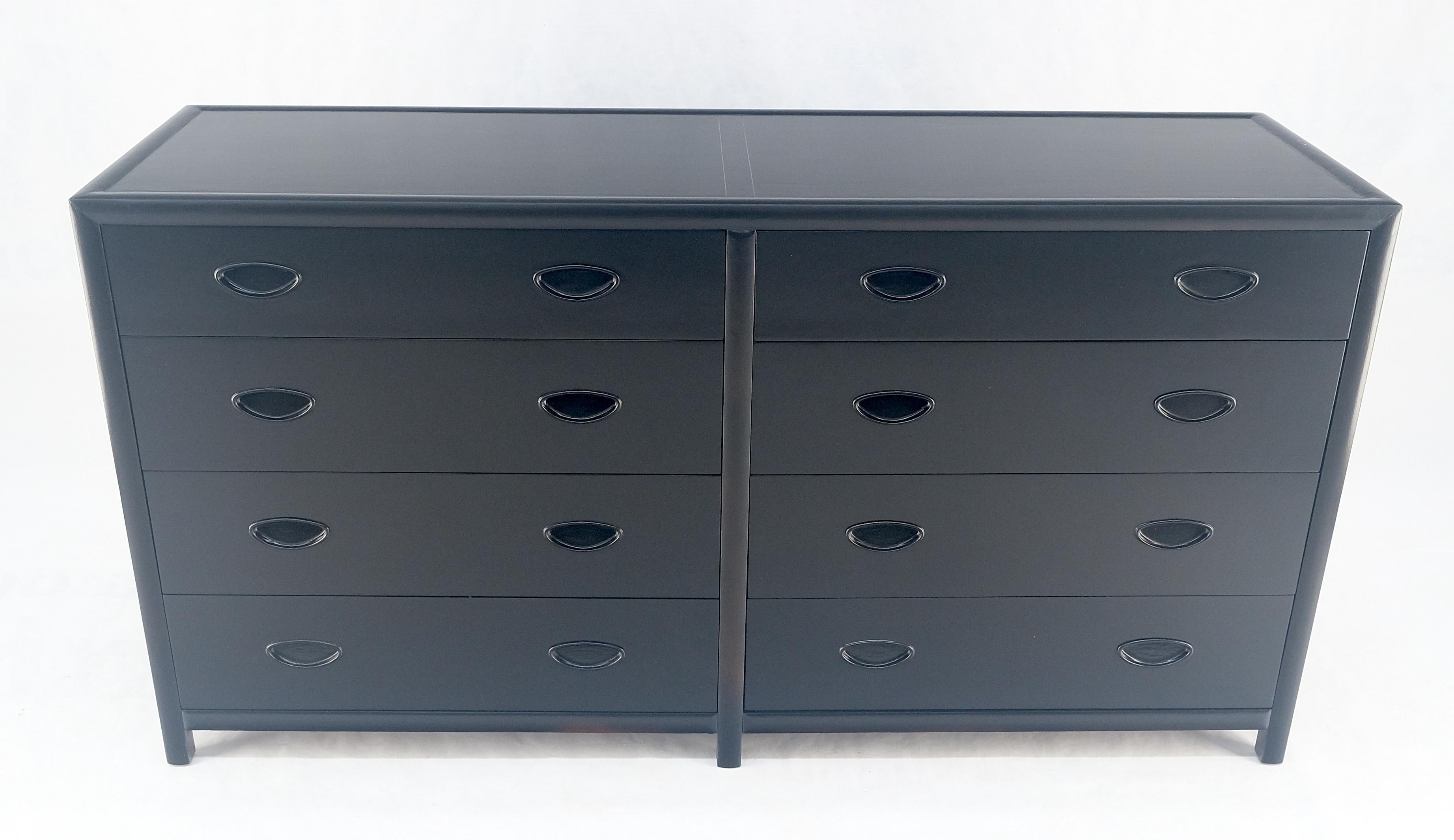 Américain Michael Taylor Baker crédence à 8 tiroirs double commode ébénisée mi-siècle moderne en vente