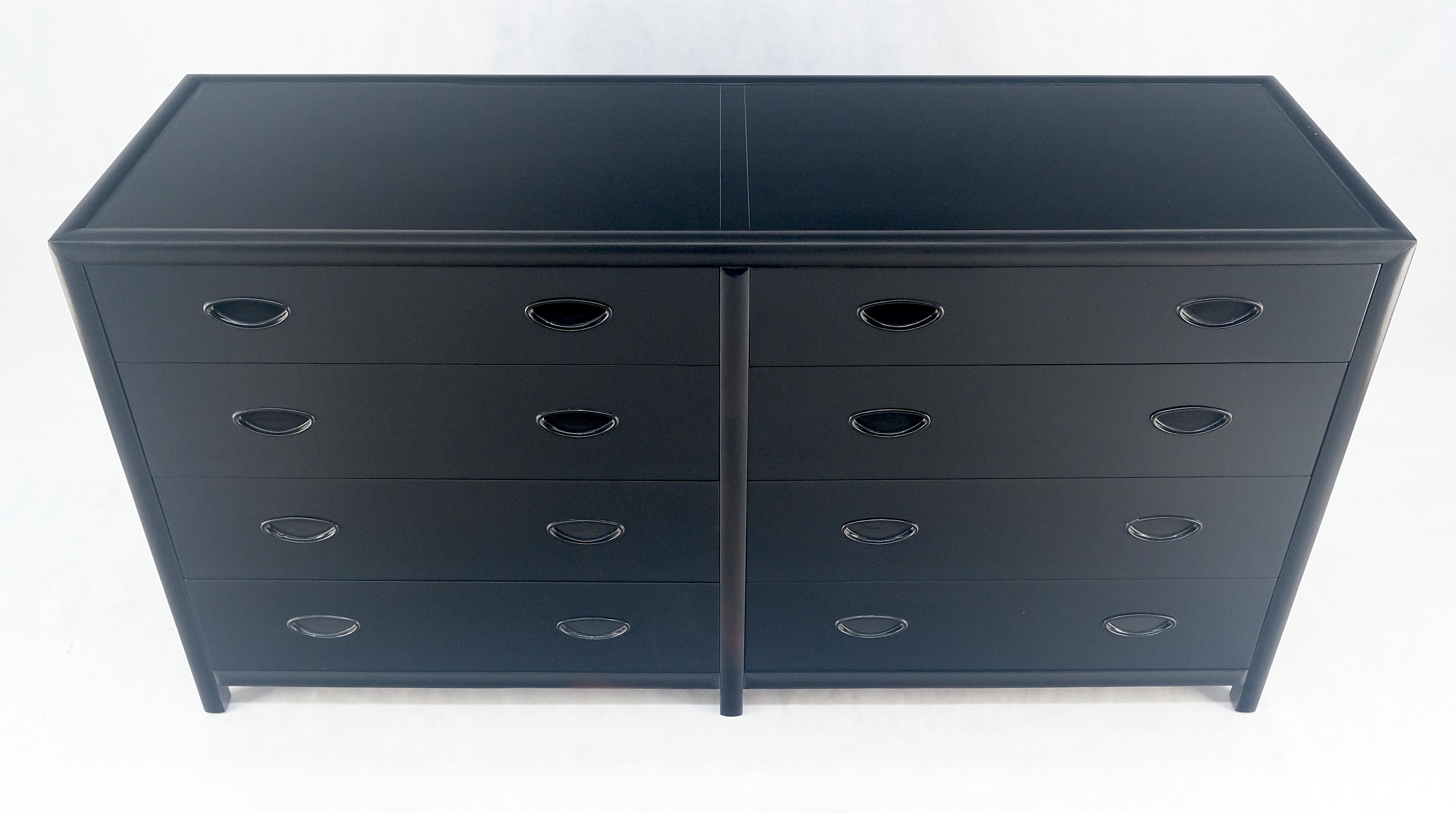 Michael Taylor Baker crédence à 8 tiroirs double commode ébénisée mi-siècle moderne Bon état - En vente à Rockaway, NJ