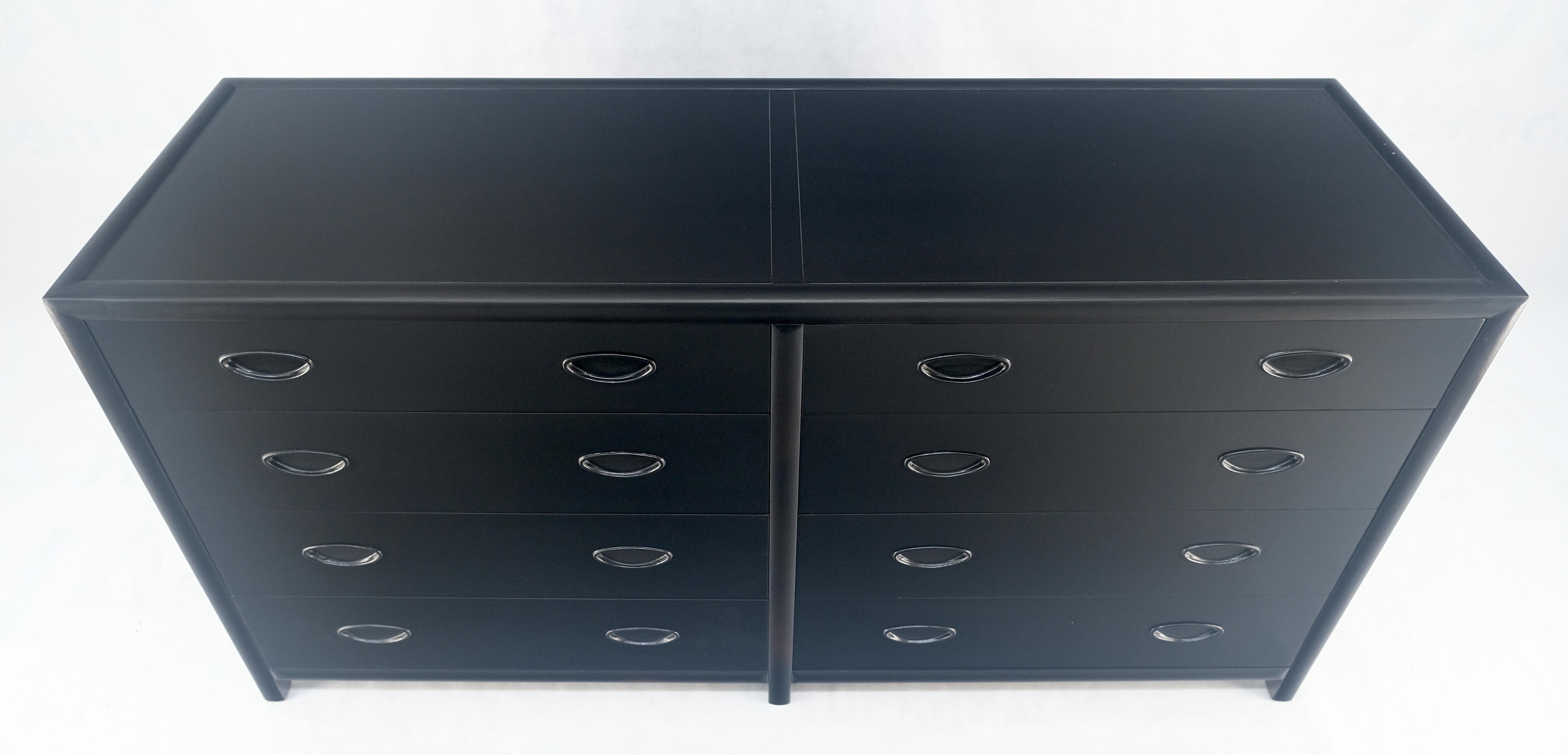 Bois de feuillus Michael Taylor Baker crédence à 8 tiroirs double commode ébénisée mi-siècle moderne en vente